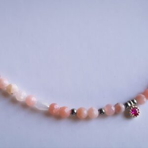 Pink Opal Gemstone Anklet - Image 3