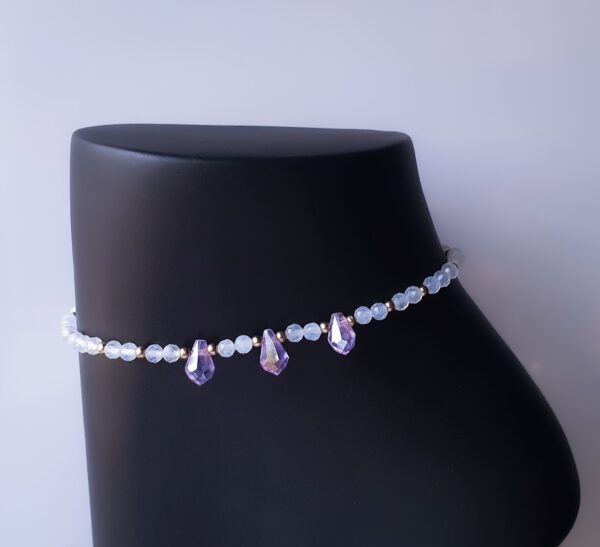 Serenity (Blue Lace Agate Gemstone Anklet)