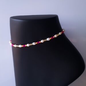 Elegance with a Fire Within (Ruby & Freshwater Pearls Gemstone)