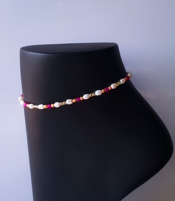 Elegance with a Fire Within (Ruby & Freshwater Pearls Gemstone)
