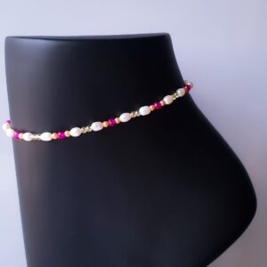 Elegance with a Fire Within (Ruby & Freshwater Pearls Gemstone) - Image 2