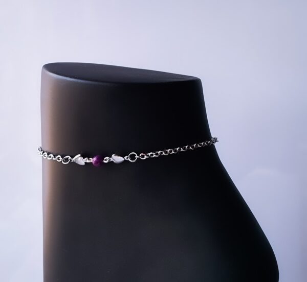 Tiger Eye Solitary Heart Anklet