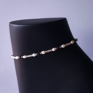 Noire Allure, Timeless Grace. (Freshwater Pearls & Black Spinel Gemstone Beads)