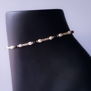 Noire Allure, Timeless Grace. (Freshwater Pearls & Black Spinel Gemstone Beads) - Image 2