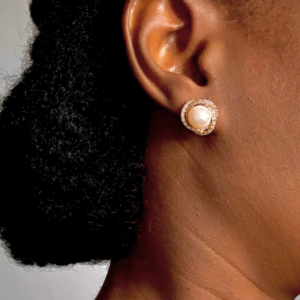 Halo Pearl Stud