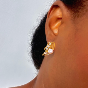 Butterfly Pearl Studs