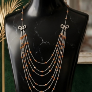 Saffron Orange Garnet Necklace