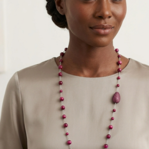Amaya Fushia Tiger Eye Necklace